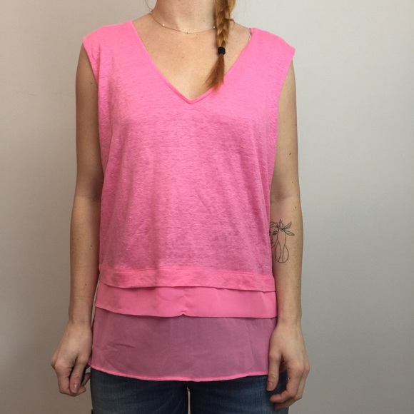 Sandro Tops - Sandro Paris Linen Silk Sleeveless Top Shirt